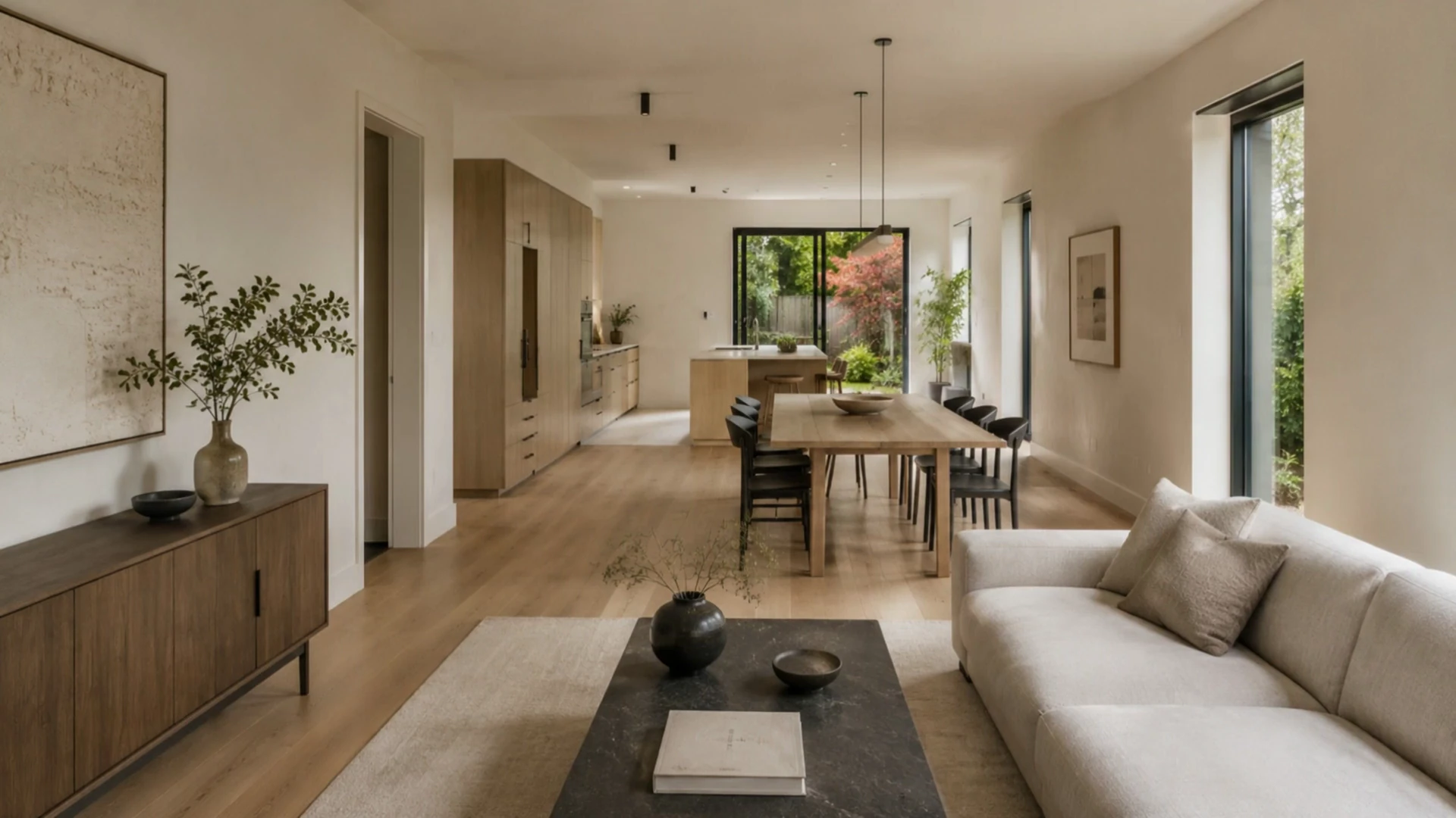 Living, dining and kitchen at Victoria Haus