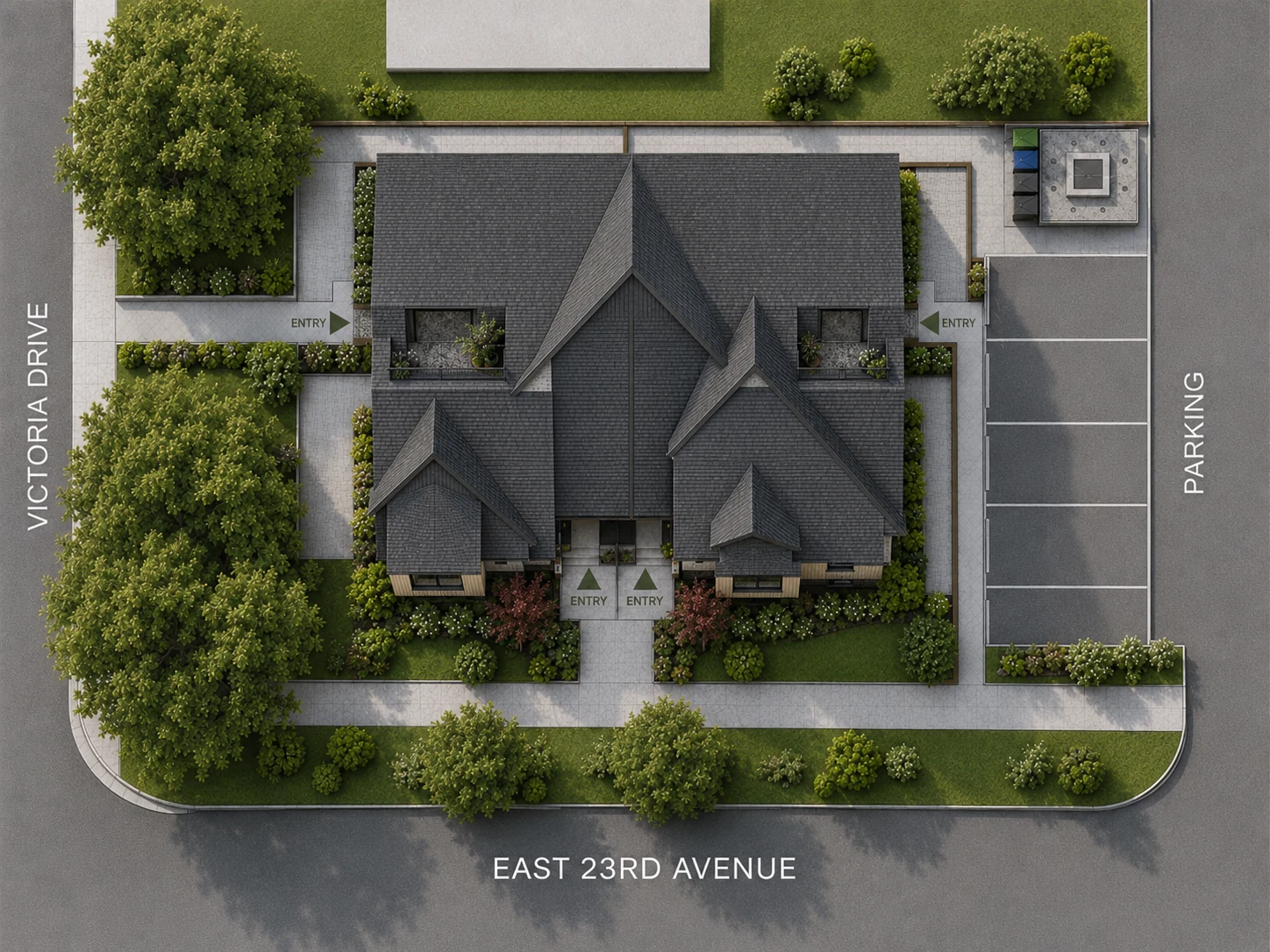 Victoria Haus siteplan seen from above